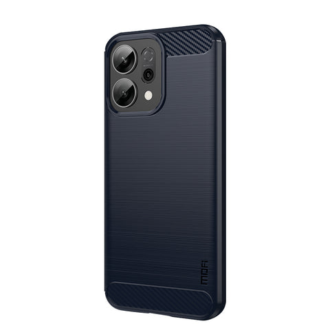 MOFI For Oppo Reno14 5G (Global) Back Cover  Brushed Texture Carbon Fiber Soft TPU Case