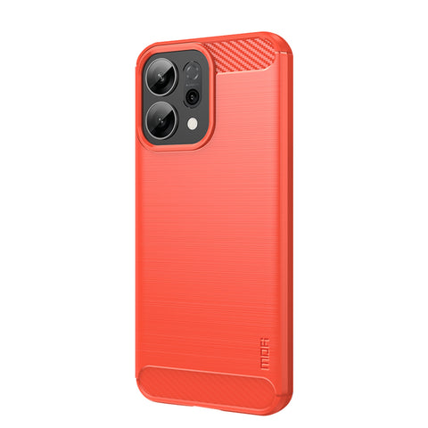 MOFI For Oppo Reno14 5G (Global) Back Cover  Brushed Texture Carbon Fiber Soft TPU Case
