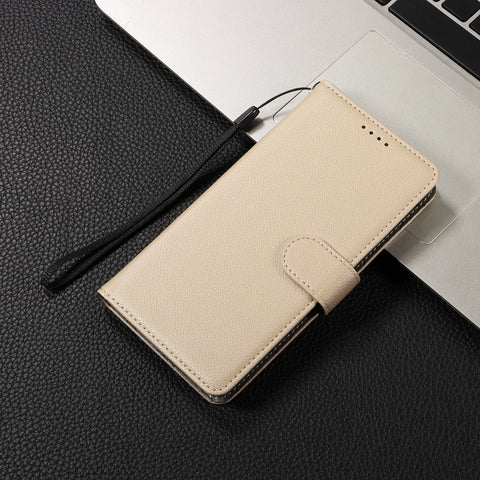 For Xiaomi Redmi 13x 4G / Xiaomi Redmi Note 13R 5G / Xiaomi Poco M6 4G / Xiaomi Redmi 13 4G Case RFID Blocking 3 Card Slots PU Leather Phone Cover with Wrist Strap