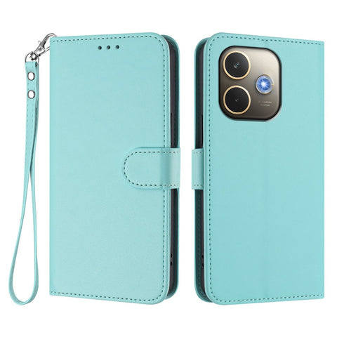 For Oppo A5 Pro 4G (Global) / Oppo A5 Pro 5G (China) / Oppo A5 Pro 5G (Global) Leather Case Wallet Stand Phone Cover with Wrist Strap