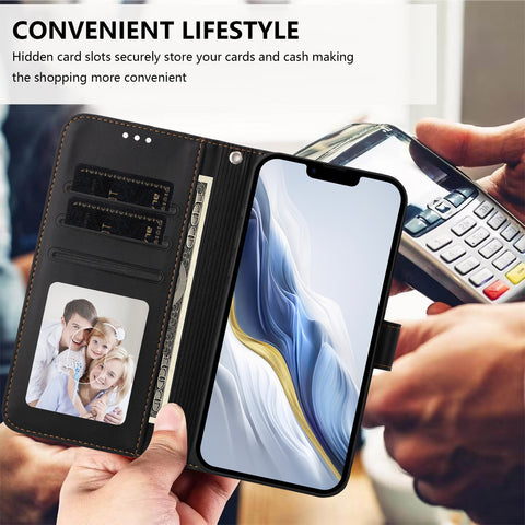 For Xiaomi Redmi Note 14 4G (163.25mm) Leather Case Wallet Stand Phone Cover with Wrist Strap