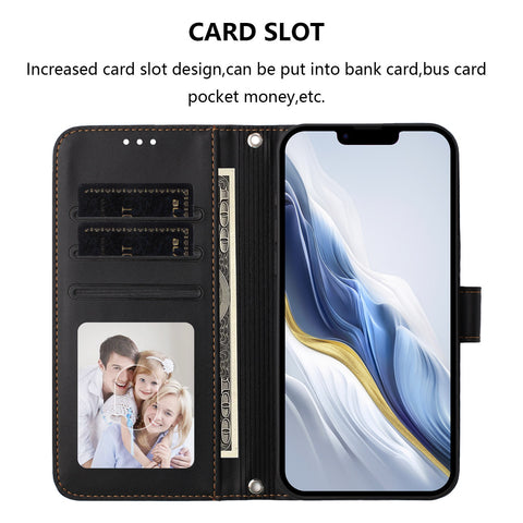 For Xiaomi Redmi Note 14 4G (163.25mm) Leather Case Wallet Stand Phone Cover with Wrist Strap