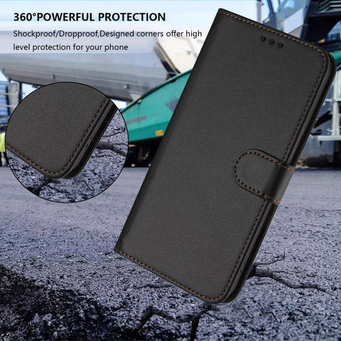 For Xiaomi Redmi Note 14 4G (163.25mm) Leather Case Wallet Stand Phone Cover with Wrist Strap