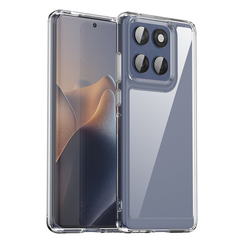 WANLONFENG For Motorola Edge 60 5G / Motorola Edge 60 Fusion 5G Clear Case  FM Series TPU Phone Back Cover (Big Lens Hole)
