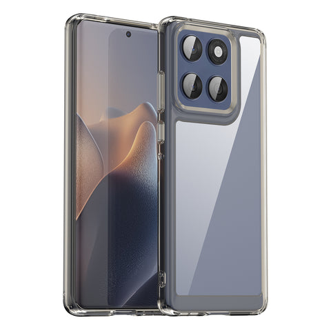 WANLONFENG For Motorola Edge 60 5G / Motorola Edge 60 Fusion 5G Clear Case  FM Series TPU Phone Back Cover (Big Lens Hole)