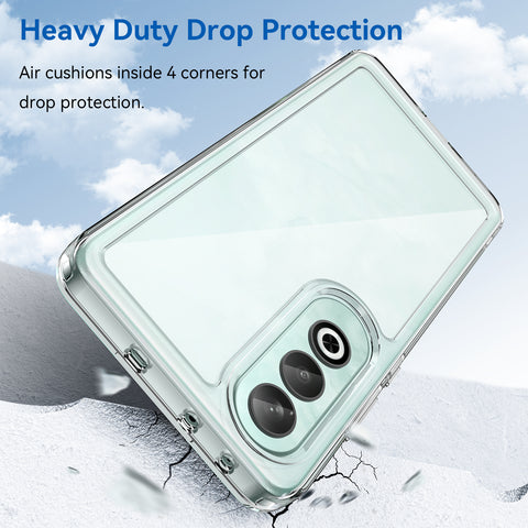 WANLONFENG For OnePlus Nord CE4 5G Clear Case  FM Series TPU Phone Back Cover (Big Lens Hole)