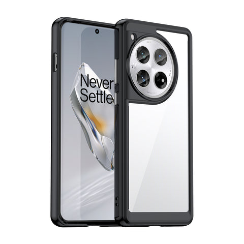 WANLONFENG For OnePlus 12 5G Clear Case  FM Series TPU Phone Back Cover (Big Lens Hole)
