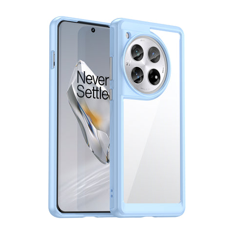 WANLONFENG For OnePlus 12 5G Clear Case  FM Series TPU Phone Back Cover (Big Lens Hole)