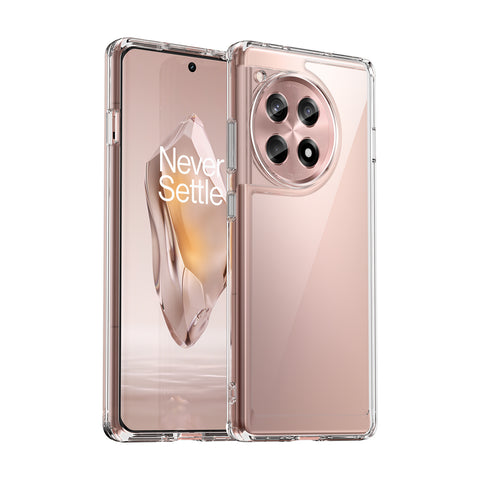 WANLONFENG For OnePlus 12R 5G Clear Case  FM Series TPU Phone Back Cover (Big Lens Hole)