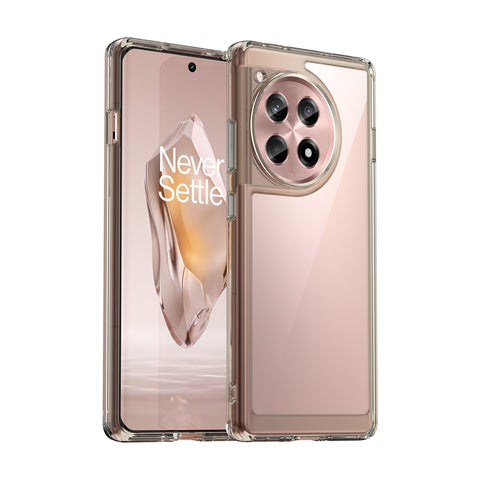 WANLONFENG For OnePlus 12R 5G Clear Case  FM Series TPU Phone Back Cover (Big Lens Hole)