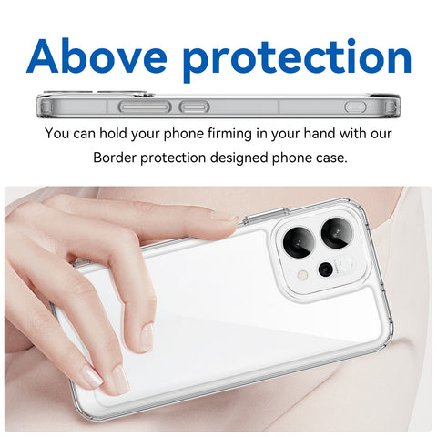 WANLONFENG For Oppo Reno14 5G (Global) Clear Case  FM Series TPU Phone Back Cover (Big Lens Hole)