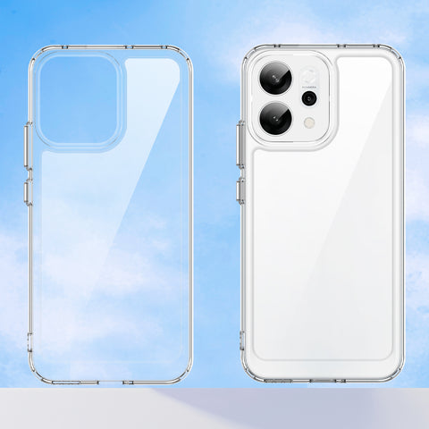 WANLONFENG For Oppo Reno14 5G (Global) Clear Case  FM Series TPU Phone Back Cover (Big Lens Hole)