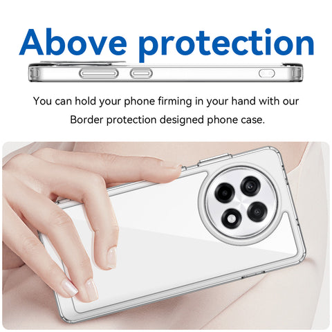 WANLONFENG For OnePlus Ace 5 5G / OnePlus Ace 5 Pro 5G Clear Case  FM Series TPU Phone Back Cover (Big Lens Hole)
