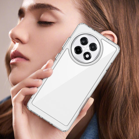 WANLONFENG For OnePlus Ace 5 5G / OnePlus Ace 5 Pro 5G Clear Case  FM Series TPU Phone Back Cover (Big Lens Hole)