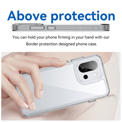 WANLONFENG For OnePlus 13s 5G Clear Case  FM Series TPU Phone Back Cover (Big Lens Hole)