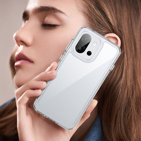 WANLONFENG For OnePlus 13s 5G Clear Case  FM Series TPU Phone Back Cover (Big Lens Hole)
