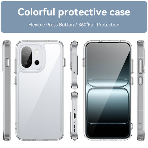 WANLONFENG For OnePlus 13T 5G Clear Case  FM Series TPU Phone Back Cover (Big Lens Hole)