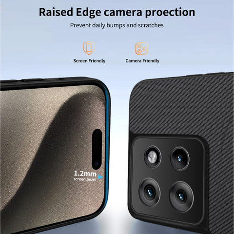 WANLONFENG For Motorola Edge 50 5G Case Magnetic Case  TQ Series Carbon Fiber Texture PC TPU Phone Cover