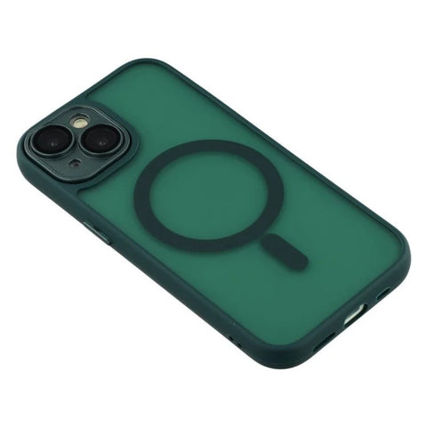 WANLONFENG For iPhone 14 Plus Case Compatible with MagSafe  QB Series PC TPU Phone Cover with Screen Film