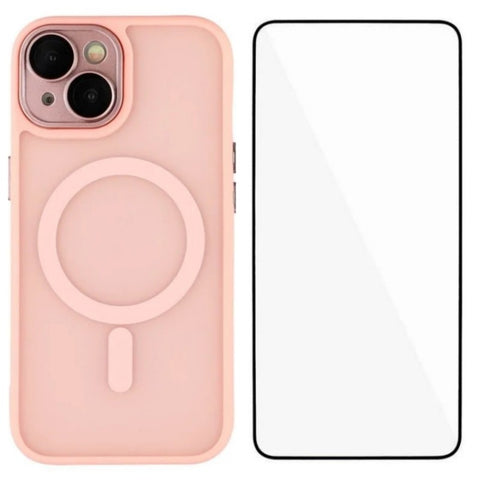 WANLONFENG For iPhone 14 Plus Case Compatible with MagSafe  QB Series PC TPU Phone Cover with Screen Film