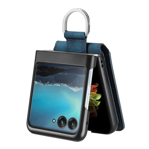 For Motorola Razr 40 Ultra 5G Case Card Holder Kickstand Retro Texture Leather Back Cover