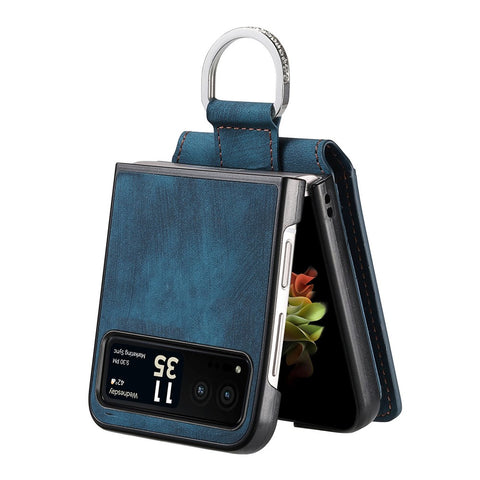 For Motorola Razr 40 5G Case Card Holder Kickstand Retro Texture Leather Back Cover