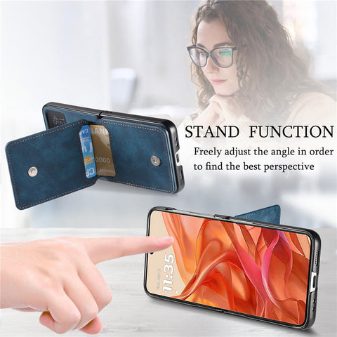 Card Holder Case for Motorola Razr 70 / 60 / 50 5G / Razr 2026 / 2025 / 2024 Kickstand Retro Texture Leather Back Cover
