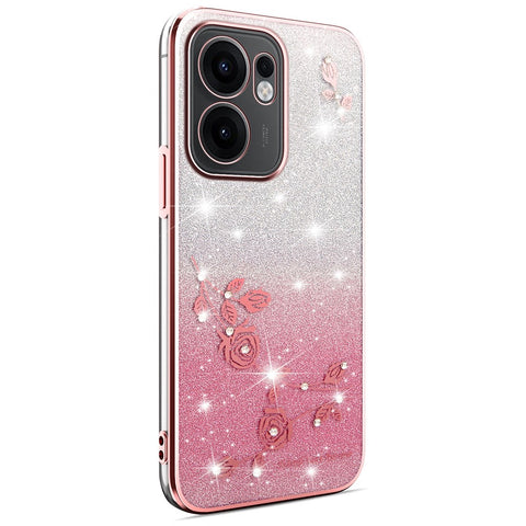 KADEM For Oppo Reno13 F 5G (Reno 13 FS 5G) / 4G Case Flower TPU Flexible Gradient Phone Cover