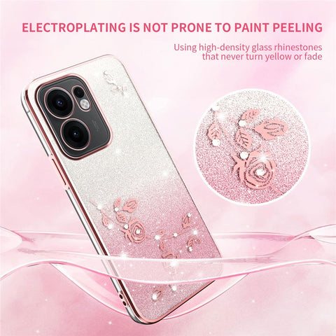 KADEM For Oppo Reno13 F 5G (Reno 13 FS 5G) / 4G Case Flower TPU Flexible Gradient Phone Cover