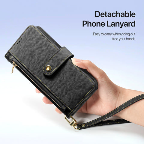 DUX DUCIS For iPhone 17 Pro Max Case  Lawa Series Detachable Magnetic Cowhide Leather Cover Zipper Wallet