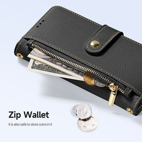 DUX DUCIS For iPhone 17 Pro Max Case  Lawa Series Detachable Magnetic Cowhide Leather Cover Zipper Wallet