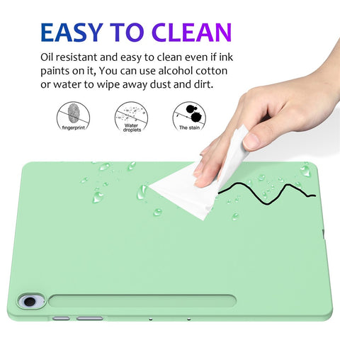 For Samsung Galaxy Tab S10 FE+ Case Liquid Silicone Anti-Scratch Tablet Cover