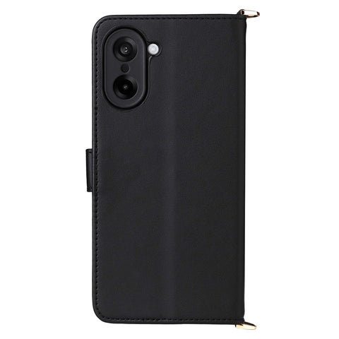 For OnePlus Nord CE5 5G / Ace 5 Racing 5G Case with Shoulder  /  Wrist Strap Leather Phone Cover Stand Wallet