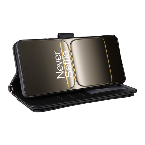 For OnePlus Nord CE5 5G / Ace 5 Racing 5G Case with Shoulder  /  Wrist Strap Leather Phone Cover Stand Wallet