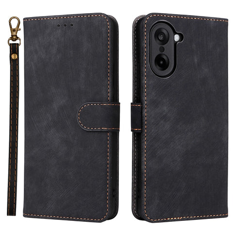 For OnePlus Nord CE5 5G / Ace 5 Racing 5G Case Wallet RFID Blocking PU Leather Phone Cover Stand with Strap