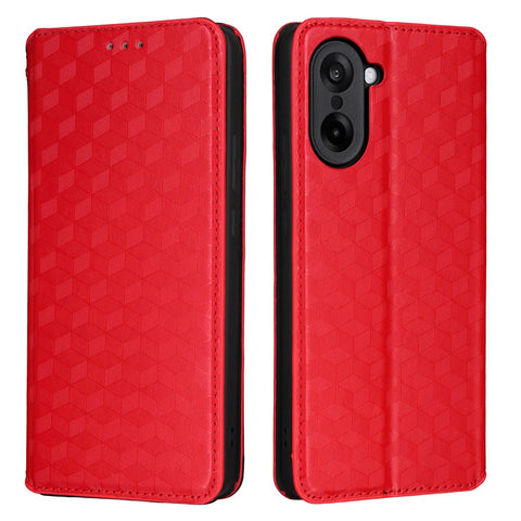 For OnePlus Nord CE5 5G / Ace 5 Racing 5G Case Wallet Rhombus Imprinted Leather Phone Cover