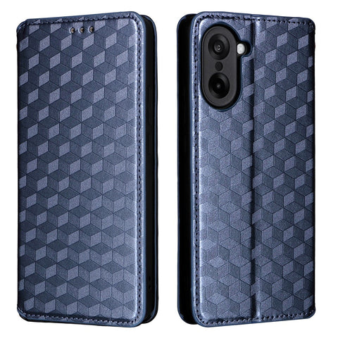 For OnePlus Nord CE5 5G / Ace 5 Racing 5G Case Wallet Rhombus Imprinted Leather Phone Cover