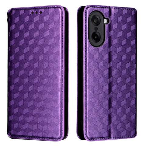 For OnePlus Nord CE5 5G / Ace 5 Racing 5G Case Wallet Rhombus Imprinted Leather Phone Cover