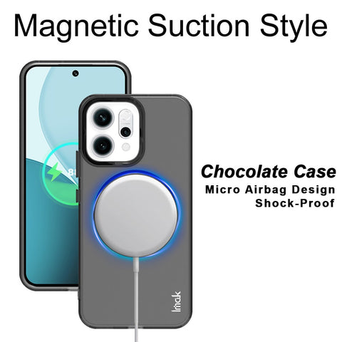 IMAK For Oppo Reno14 F 5G Magnetic Case PC + TPU Protective Phone Back Cover