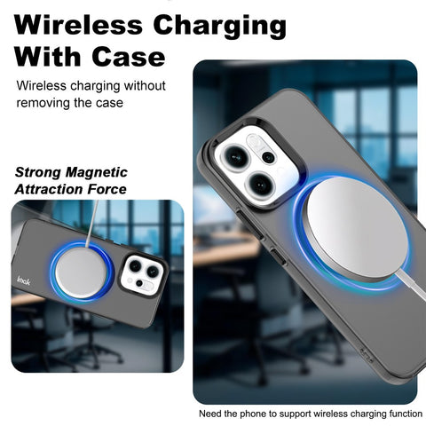 IMAK For Oppo Reno14 F 5G Magnetic Case PC + TPU Protective Phone Back Cover
