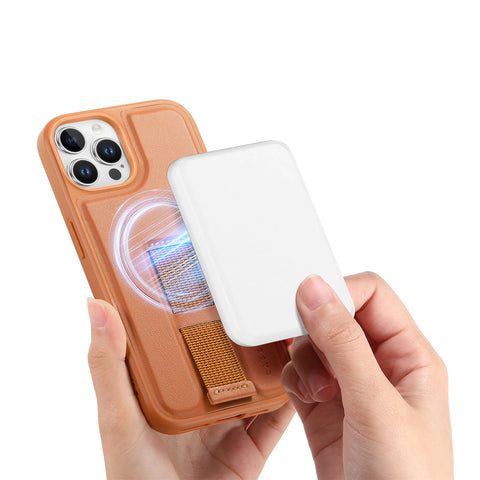 CASENEO For iPhone 12 6.1 inch / iPhone 12 Pro 6.1 inch Magnetic Case  Wristband PU Leather + PC Shockproof Phone Cover