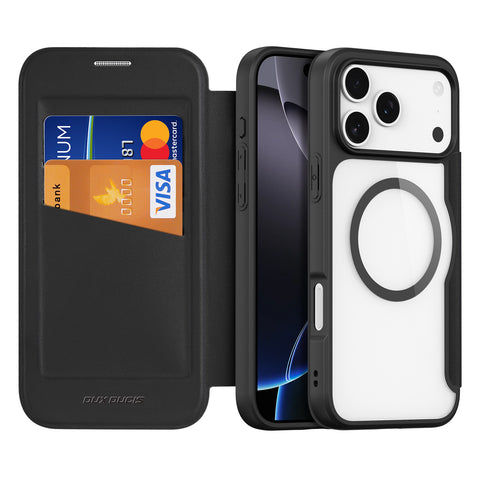 DUX DUCIS For iPhone 17 Pro Max Leather Case  Skin X Pro Series Flip Cover Compatible with MagSafe