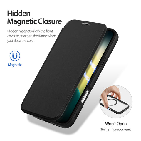 DUX DUCIS For iPhone Air Leather Case  Skin X Pro Series Flip Cover Compatible with MagSafe