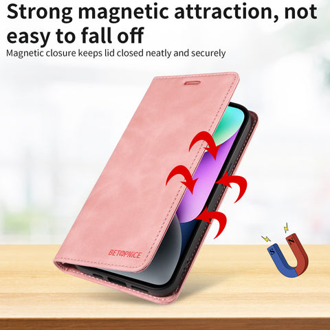 BETOPNICE For Oppo Reno14 Pro 5G (China) / Oppo Reno13 Pro 5G / Oppo Reno14 Pro 5G (Global) Case  Magnetic Closure RFID Blocking Wallet Stand Leather Phone Cover