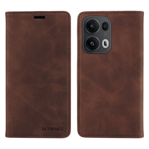 BETOPNICE For Oppo Reno14 Pro 5G (China) / Oppo Reno13 Pro 5G / Oppo Reno14 Pro 5G (Global) Case  Magnetic Closure RFID Blocking Wallet Stand Leather Phone Cover