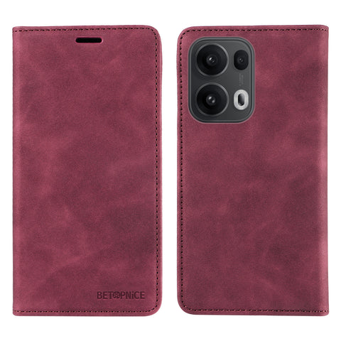 BETOPNICE For Oppo Reno14 Pro 5G (China) / Oppo Reno13 Pro 5G / Oppo Reno14 Pro 5G (Global) Case  Magnetic Closure RFID Blocking Wallet Stand Leather Phone Cover
