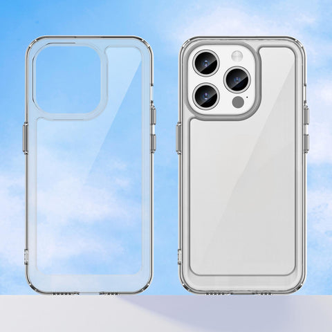 WANLONFENG For iPhone 12 Pro Max 6.7 inch Clear Case  FM Series TPU Phone Back Cover (Big Lens Hole)