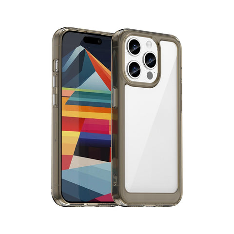 WANLONFENG For iPhone 12 Pro 6.1 inch Clear Case  FM Series TPU Phone Back Cover (Big Lens Hole)