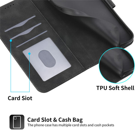 DIERFENG DF-03 For Oppo Reno14 Pro 5G (Global) Case Lines Imprint Wallet Leather Phone Cover with Wrist Strap