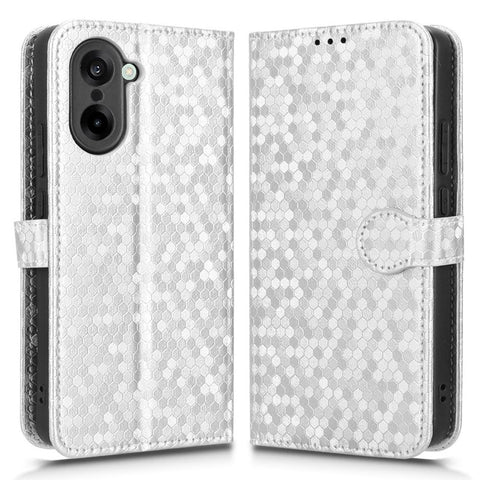 For OnePlus Nord CE5 5G / Ace 5 Racing 5G Wallet Case Dot Pattern Imprint PU Leather Phone Cover with Wrist Strap